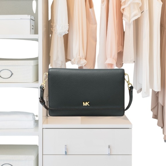 Michael Kors Black Crossbody Bag with Gold Accents - Picture 1 of 12